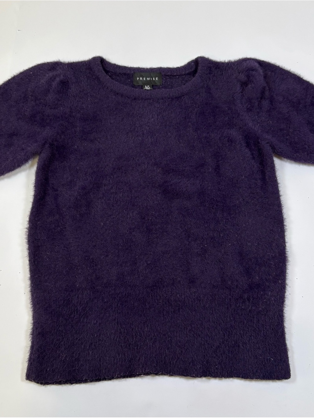 Premise Deep Purple Fuzzy Crewneck Sweater